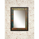 Aspen Reclaimed Wood Industrial Bathroom Wall Mirror 120cm